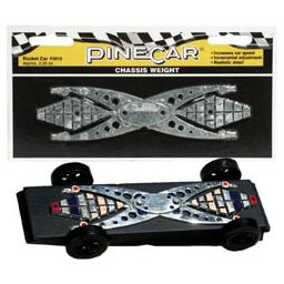 Click here to learn more about the Pinecar Chassis Weight, Rocket Car 2.25 oz.