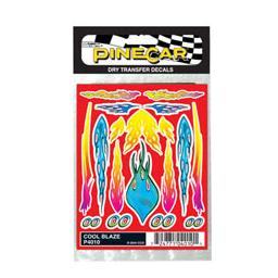 Click here to learn more about the Pinecar Dry Transfer Decals, Cool Blaze.
