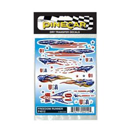 Click here to learn more about the Pinecar Dry Transfer Decals, Freedom Runner.