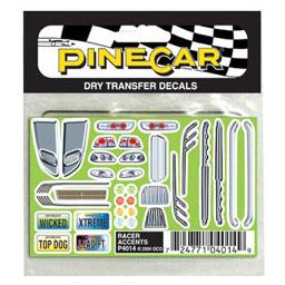 Click here to learn more about the Pinecar Dry Transfer Decals, Racer Accents.
