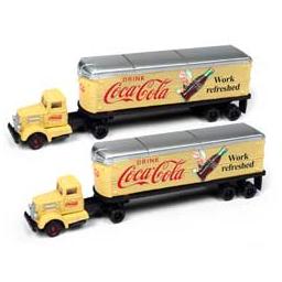 Click here to learn more about the Classic Metal Works N White WC22 TractorTrailer Set,Coke/White/Red (2).