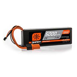 Click here to learn more about the Spektrum 5000mAh 2S 7.4V 100C Smart LiPo Hardcase; IC5.