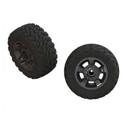 Click here to learn more about the ARRMA AR550053 Ragnarok Mt'' Tire ST Glued(Blk Chrome)(2).