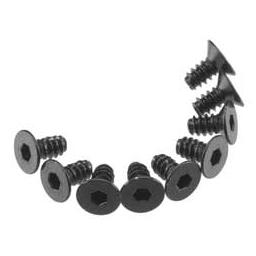Click here to learn more about the Axial AXA463 Hex Socket Tap Flat Head M3x6mm Black (10).