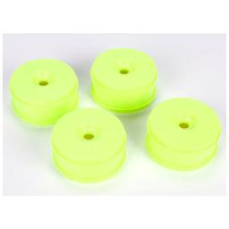 Click here to learn more about the Team Losi Racing 1/8 Buggy Dish Wheel, Yellow (4): 8IGHT Buggy 3.0.