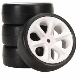 Click here to learn more about the Jaco Racing Products Rubber Sedan Tire, Blue, Prism Pre-mounted (4).