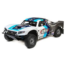 Click here to learn more about the Losi 1/5 5IVE-T 2.0 4wd SCT Gas BND: Grey/Blue/White.