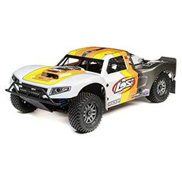 Click here to learn more about the Losi 1/5 5IVE-T 2.0 4wd SCT Gas BND: Grey/Orange/White.