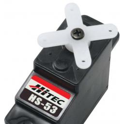 Click here to learn more about the Hitec RCD Inc. HS-53, Budget Feather Servo.