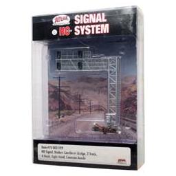 Click here to learn more about the Atlas Model Railroad HO Signal/Modern Cantilever Bridge,2Track/4Head RH.