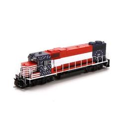 Click here to learn more about the Athearn HO GP38-2 w/DCC & Sound, B&M/Bicentennial #200.