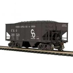 Click here to learn more about the M.T.H. Electric Trains HO USRA 55-Ton Steel Twin Hopper, C&O #300520.