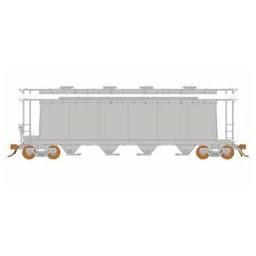 Click here to learn more about the Rapido Trains Inc. HO 3800 Covered Hopper, Undecorated/6 Panel.