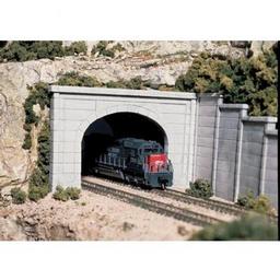 Click here to learn more about the Woodland Scenics HO Double Tunnel Portal, Concrete.