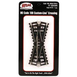 Click here to learn more about the Atlas Model Railroad HO Code 100 25 Degree Custom Crossing.