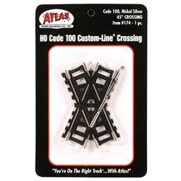 Click here to learn more about the Atlas Model Railroad HO Code 100 45-Degree Custom Crossing.