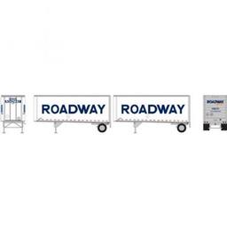 Click here to learn more about the Athearn HO RTR 28'' Trailers w/Dolly, Roadway/Smooth  (2).