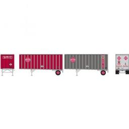 Click here to learn more about the Athearn HO RTR 28'' Trailers w/Dolly, McLean (2).
