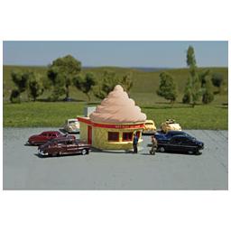 Click here to learn more about the Bachmann Industries N Ice Cream Stand, Chocolate.