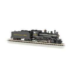 Click here to learn more about the Bachmann Industries N 4-6-0 w/DCC, C&O/Black/Yellow #387.