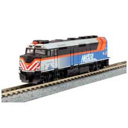 Click here to learn more about the Kato USA, Inc. N F40PH Commuter Train Start Set,Metra new paint.