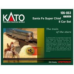 Click here to learn more about the Kato USA, Inc. N Passenger Car Set, SF/Super Chief (8).