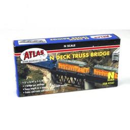 Click here to learn more about the Atlas Model Railroad N Deck Truss Bridge.