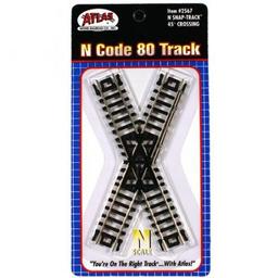 Click here to learn more about the Atlas Model Railroad N Code 80 45 Degree Crossing.