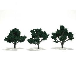 Click here to learn more about the Woodland Scenics Ready-Made Tree, Dark Green 3-4" (3).