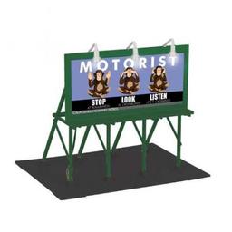 Click here to learn more about the M.T.H. Electric Trains O Lighted Billboard, Stop, Look, Listen.