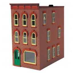 Click here to learn more about the M.T.H. Electric Trains O 3-Story Town House #1, Dusty Red.