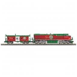 Click here to learn more about the M.T.H. Electric Trains O-27 Imperial ES44AC &Caboose/PS3,Christmas/Rd/Grn.