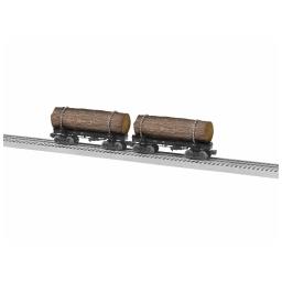 Click here to learn more about the Lionel O Skeleton Log Car, Unlettered (2) Pack B.
