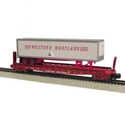 Click here to learn more about the M.T.H. Electric Trains S Scale Flat w/48'' Trailer, WM #2622.