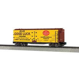 Click here to learn more about the M.T.H. Electric Trains S 40'' Wood Reefer, Jelke Good Luck Margarine#10805.