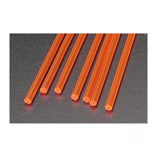 Plastruct FARR-4H Fluor Red Rod,1/8" (7)