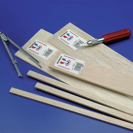 Midwest Products Co. Balsa Strips 1/16 x 1/16 x 36 (60)