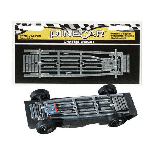 Pinecar Chassis Weight, Four Wheel Drive 2.5 oz
