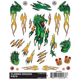 Click here to learn more about the Pinecar Dry Transfer Decals, Flaming Dragon.