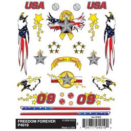 Click here to learn more about the Pinecar Dry Transfer Decals, Freedom Forever.