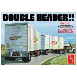 Click here to learn more about the AMT 1/25 Tandem Van Trailers, Double Header.