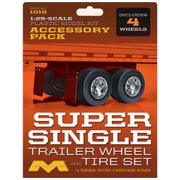 Click here to learn more about the Moebius Models 1/25 Super Single Trailer Wheel & Tire Set (4).