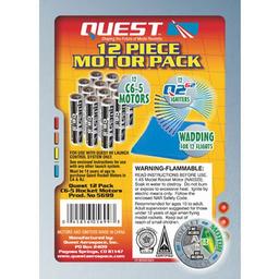 Click here to learn more about the Quest Aerospace C6-5 Motor Pack, Igniters & Wadding (12) HAZS.