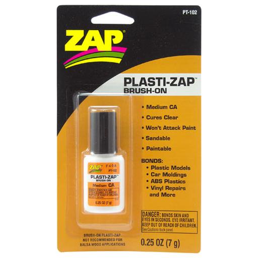 ZAP Glue Plasti-Zap Brush On, .25oz. Carded