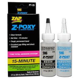 Click here to learn more about the ZAP Glue Zap Z-Poxy 15 Minute Epoxy.