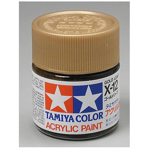 Tamiya America, Inc Acrylic X12 Gloss,Gold Leaf