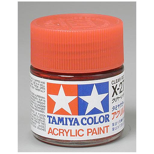 Tamiya America, Inc Acrylic X27 Gloss, Clear Red