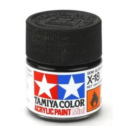 Click here to learn more about the Tamiya America, Inc Acrylic Mini X18, Semi Gloss Black.