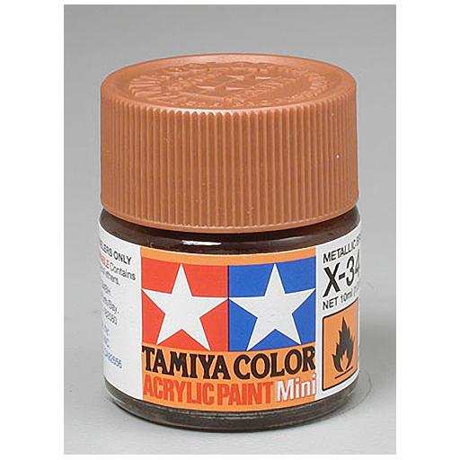 Tamiya America, Inc Acrylic Mini X34, Metallic Brown