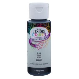 Click here to learn more about the Testor Corp. Testors 2oz Acrylic Craft Paint - Matte Black.